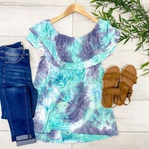 White Birch 1XL Tie Dye Top